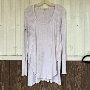 Free People long sleeve thermal blouse top waffle texture size XS